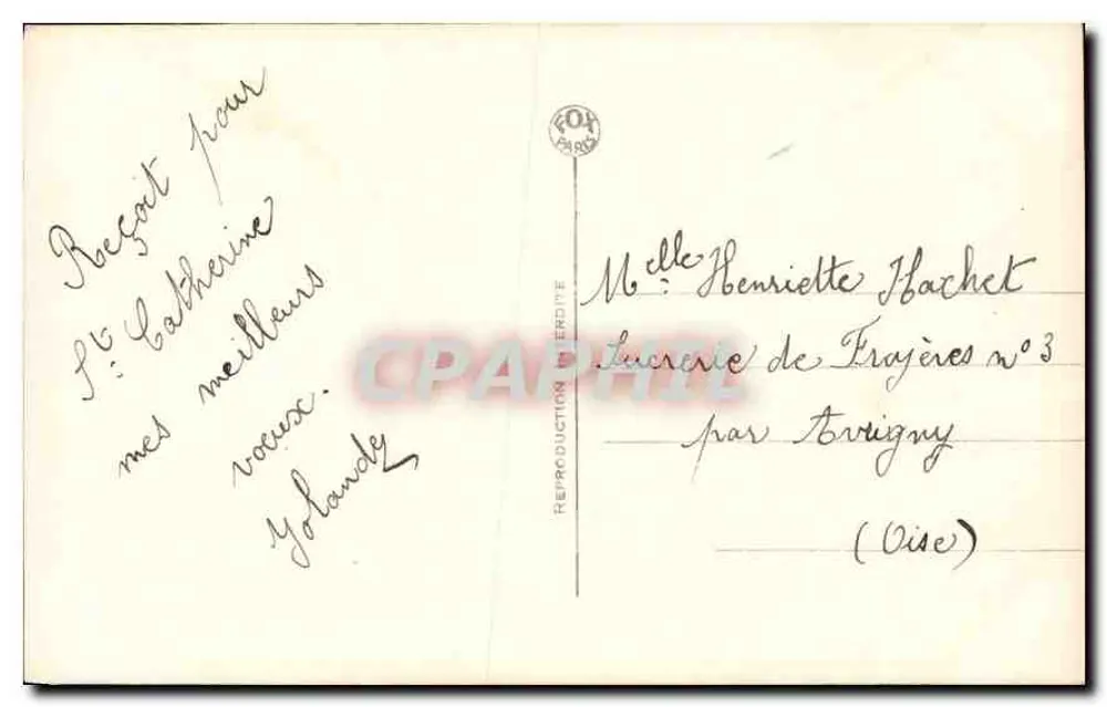 Madame Catherine — retrato feminino — FOX PARIS 3770 - Verso