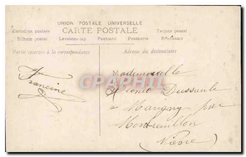 Menina — diante de um vaso de flores — editor REX, n° 3002 - Verso