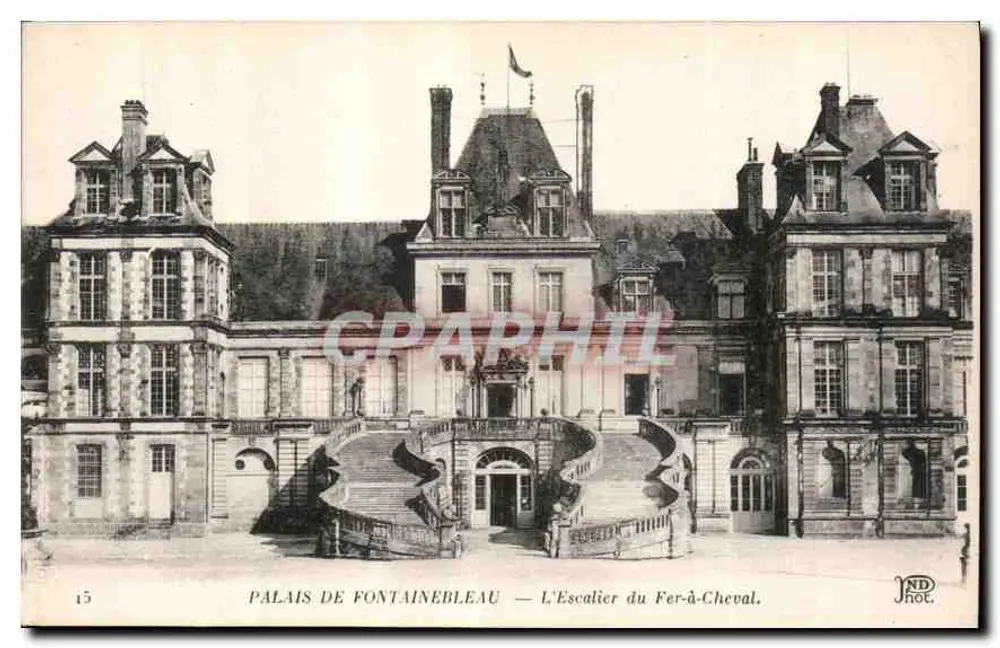 Schloss Fontainebleau — Die Eisenpferdestiege — JND Phot. - Vorderseite