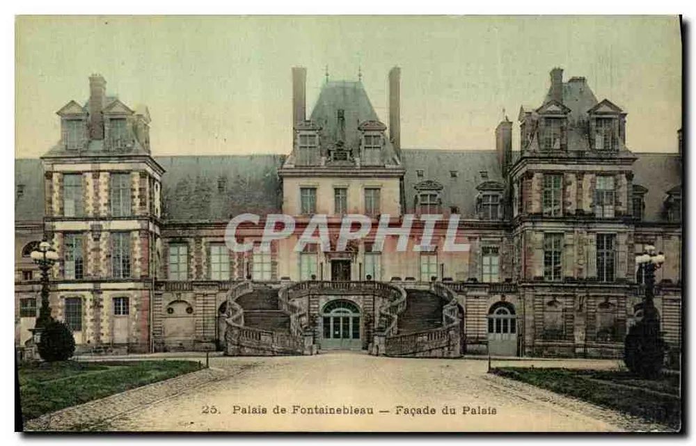 Schloss Fontainebleau — Fassade des Schlosses — n°25 - Vorderseite