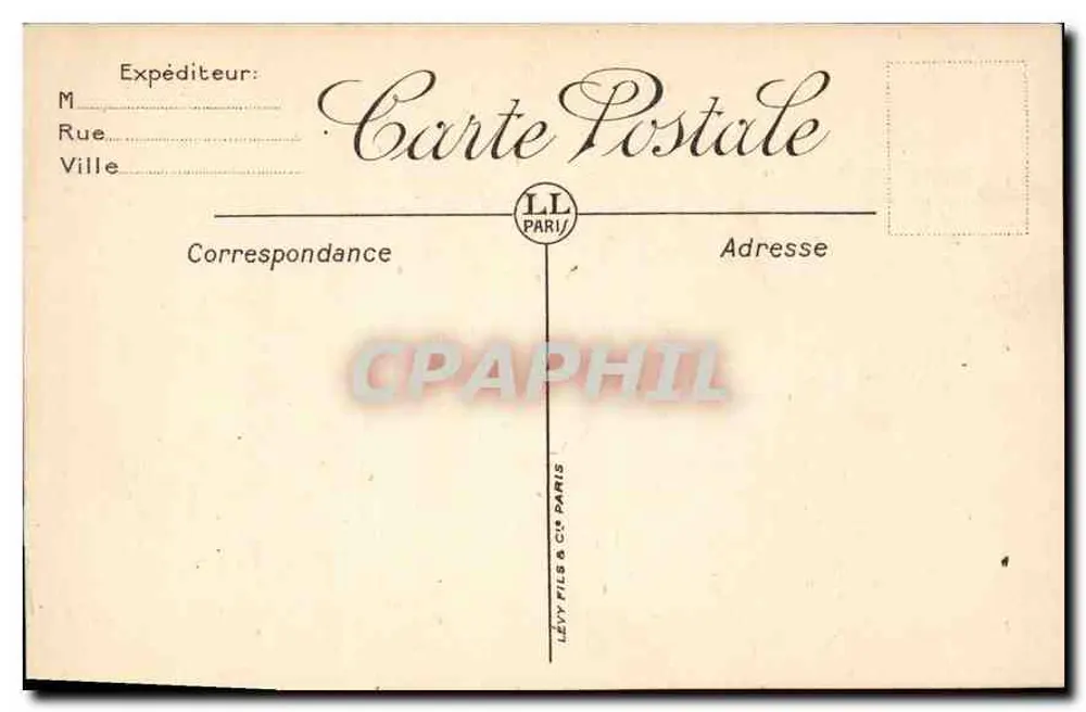 Fontainebleau — Ansicht des Palastes zum Carpenteich — Lévy Fils & Cie Paris - Rückseite