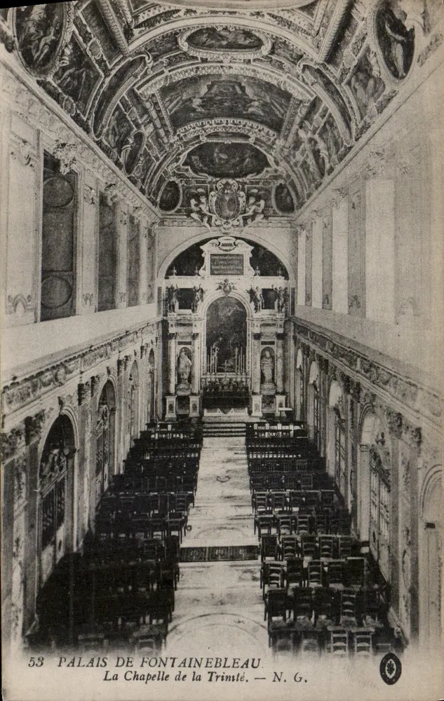 Palast von Fontainebleau — Die Kapelle der Dreifaltigkeit — N. G. - Vorderseite