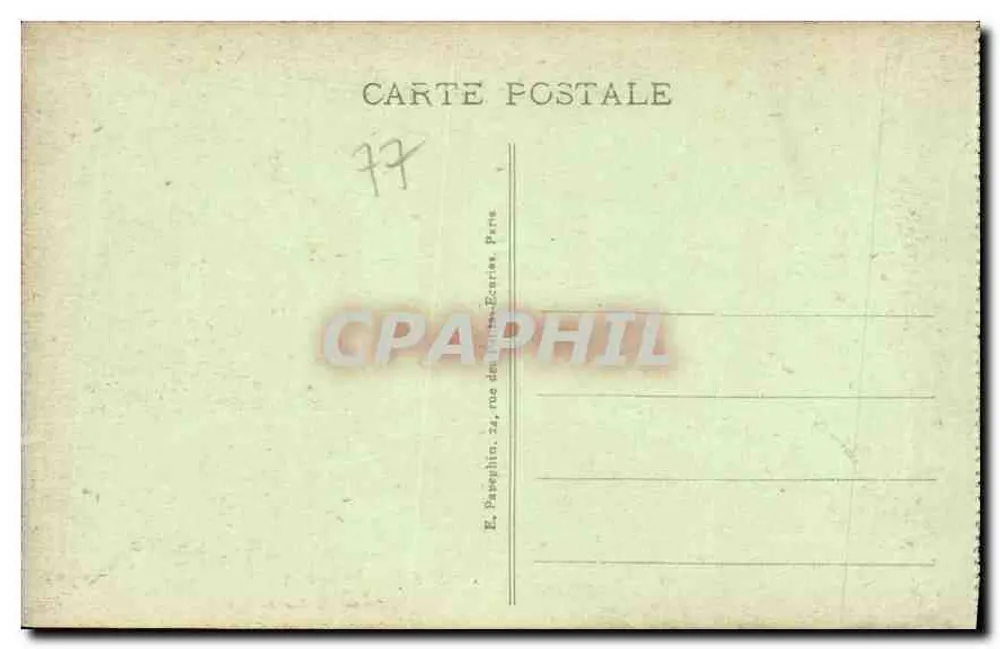 Palast von Fontainebleau - Zimmer der Königin — A.P. (Verlag) - Rückseite