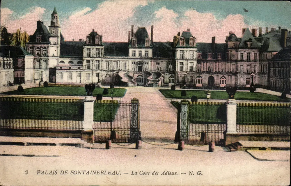 Schloss Fontainebleau — Die Abschiedshalle — N. G. - Vorderseite