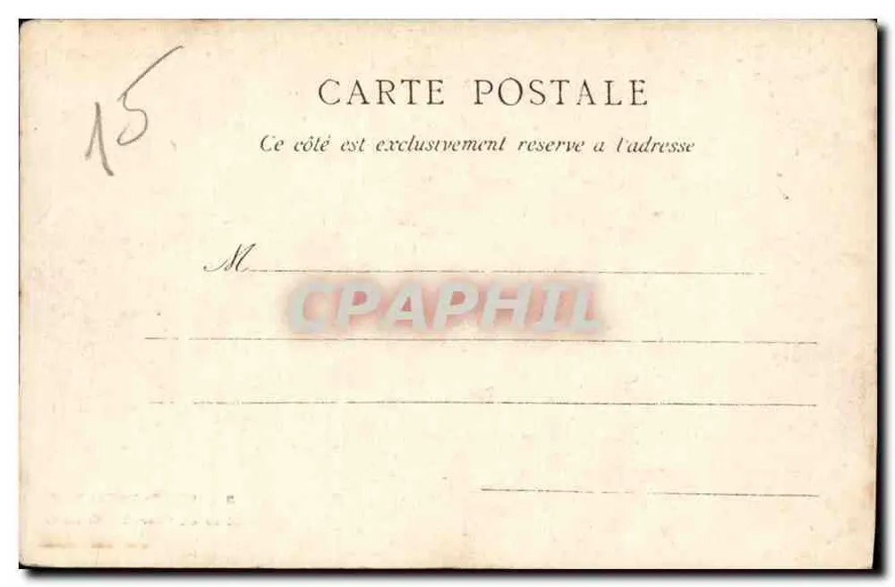 Sala de recepção ricamente decorada — Castelo de Gensel — editor TADNÉRÉAUX - Verso