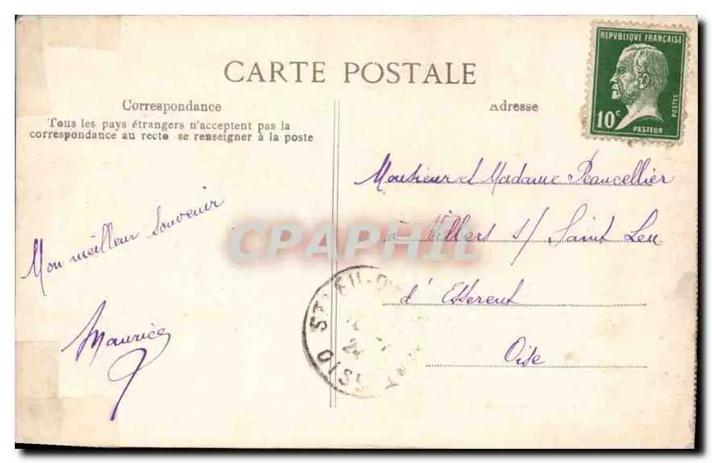 Schloss Fontainebleau — Thronsaal — Verleger E.P.D. Nr. 262 - Rückseite