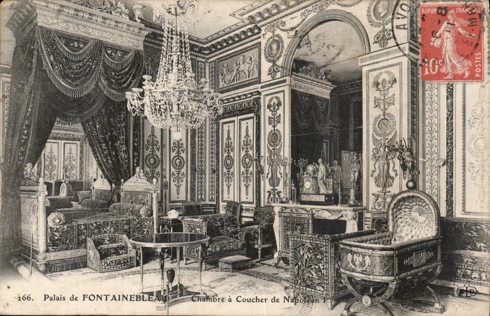 Schloss FONTAINEBLEAU — Schlafzimmer von Napoleon I — Verlag nicht sichtbar, Nr. 266 - Vorderseite