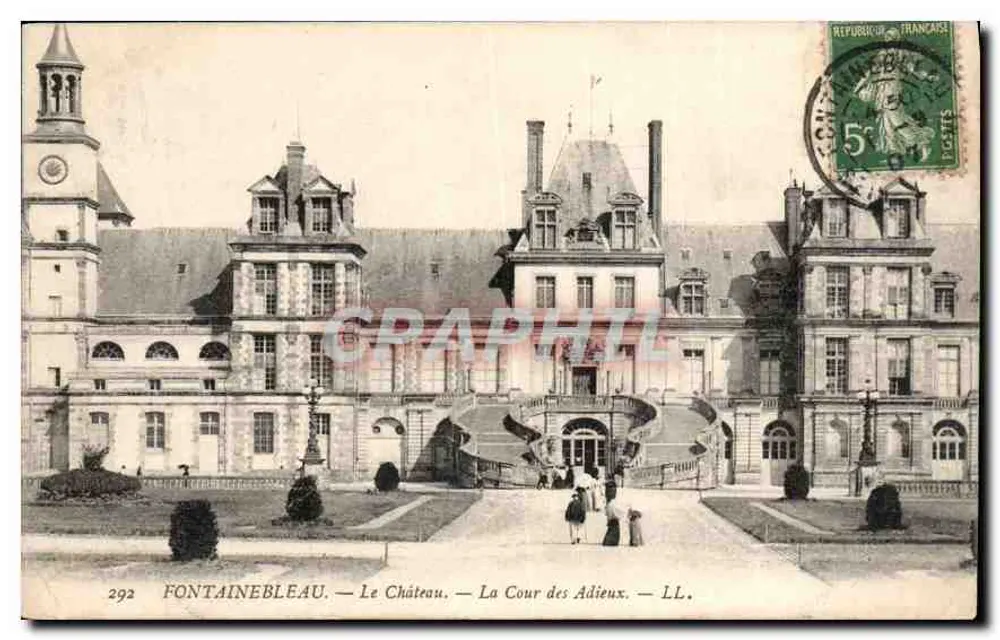 Fontainebleau — Das Schloss — Die Cour des Adieux — LL. — n°292 - Vorderseite