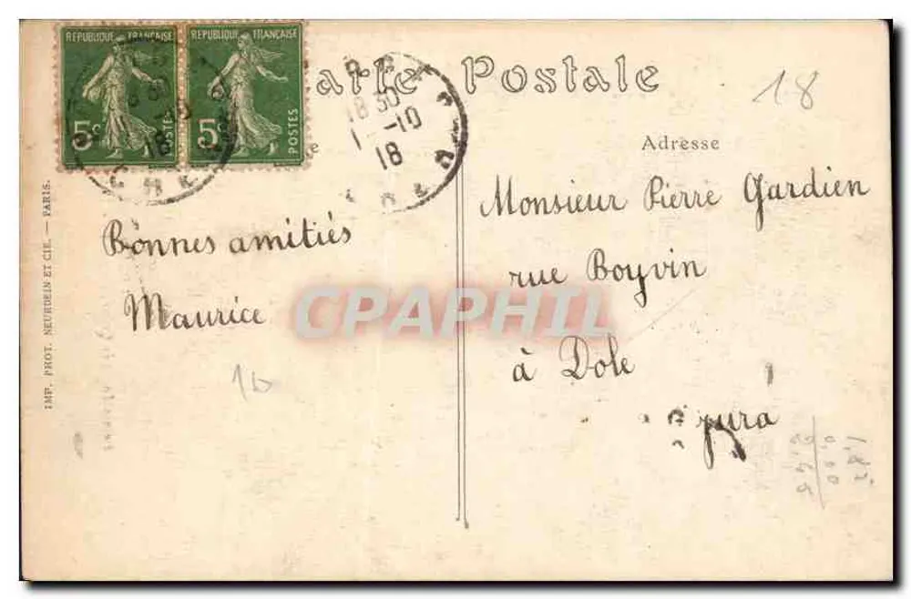 Palast von Jacques Cœur, Decke der Kapelle — Bourges — ND. Phot. - Rückseite