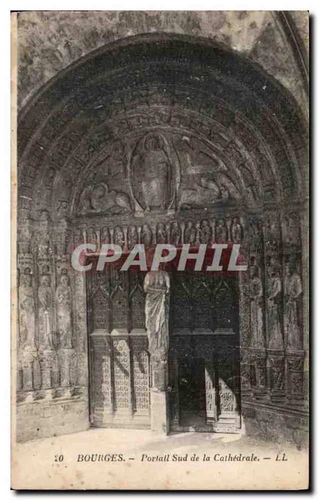 Bourges — Portal Sul da Catedral — Lévy e Sudrein, Imp. Paris - Frente