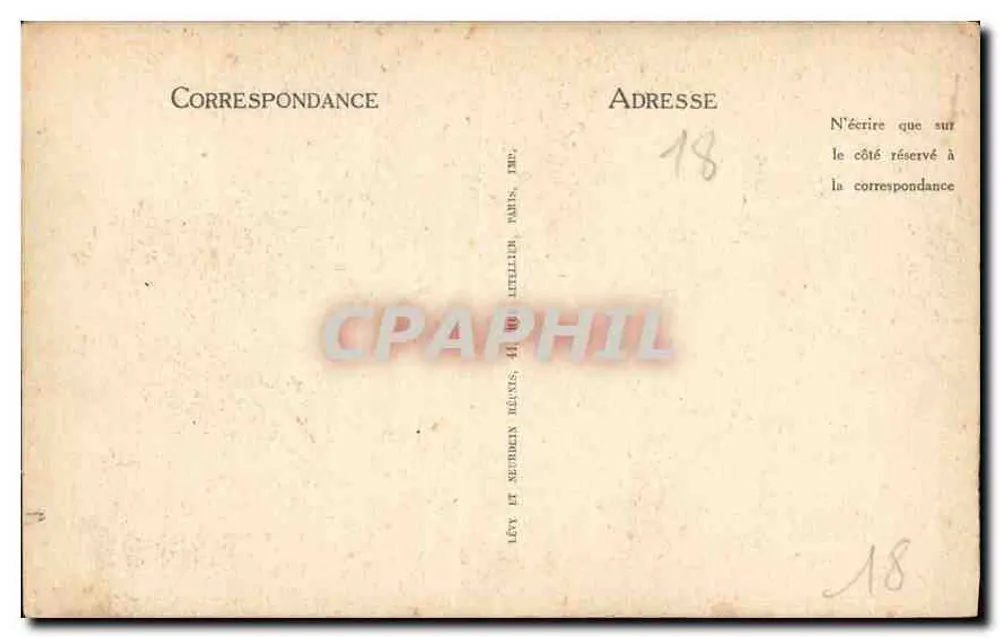 Bourges — Portal Sul da Catedral — Lévy e Sudrein, Imp. Paris - Verso
