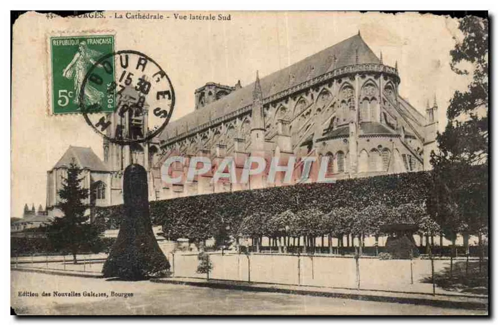 Bourges - La Cathédrale - Vue latérale Sud - Édition des Nouvelles Galeries, Bourges - Frente