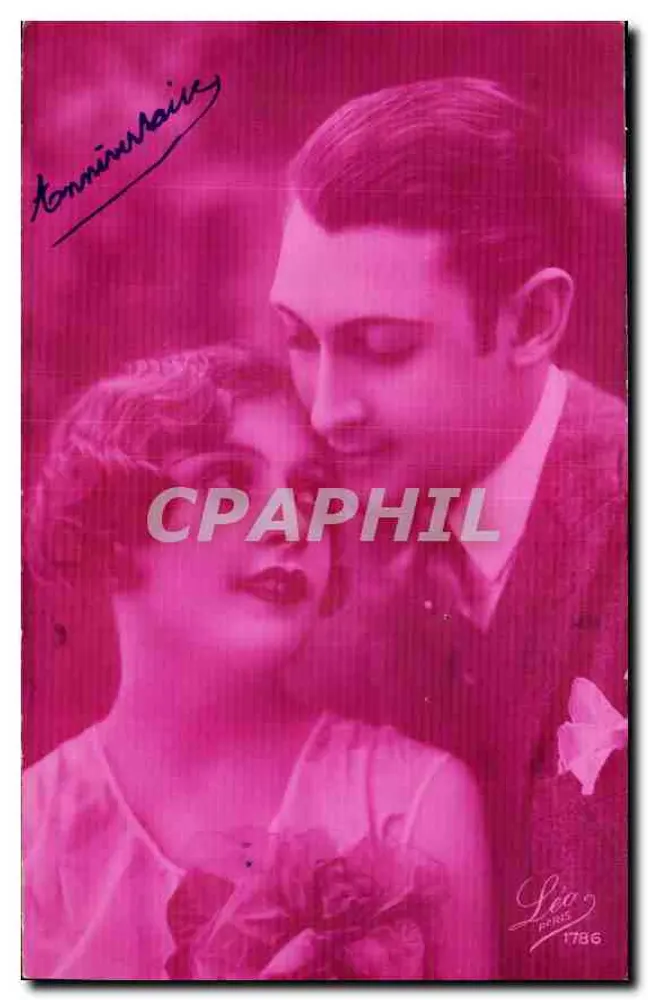 Casal amoroso — Aniversário — Léo, Paris, n° 1786 - Frente