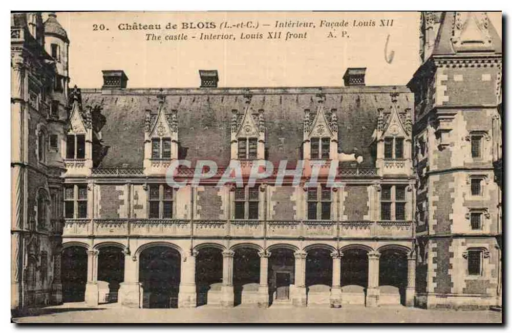 Schloss BLOIS — Innenraum, Fassade Louis XII — A.P. - Vorderseite