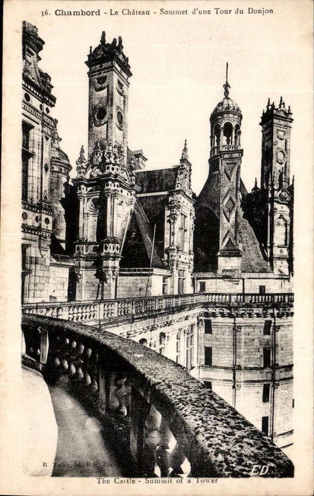Chambord - Das Schloss - Gipfel einer Donjon-Turm — R. Talon, n°36 - Vorderseite