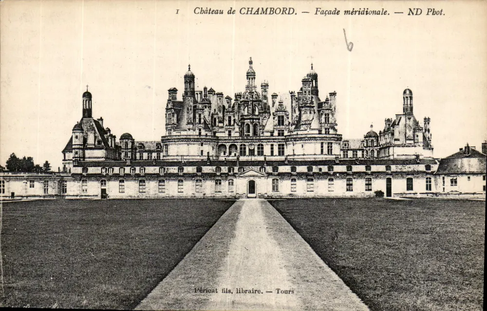 Castello di CHAMBORD — Facciata meridionale — Péricot figlio, libraio — Tours - Recto