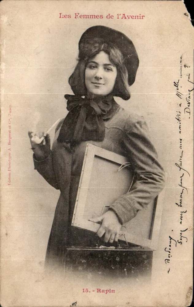 Frau der Zukunft — Frauenmotiv mit Rahmen — Phototype-Ausgabe A. Bergeret et Cie, Nancy, Nr. 15 - Rapin - Vorderseite