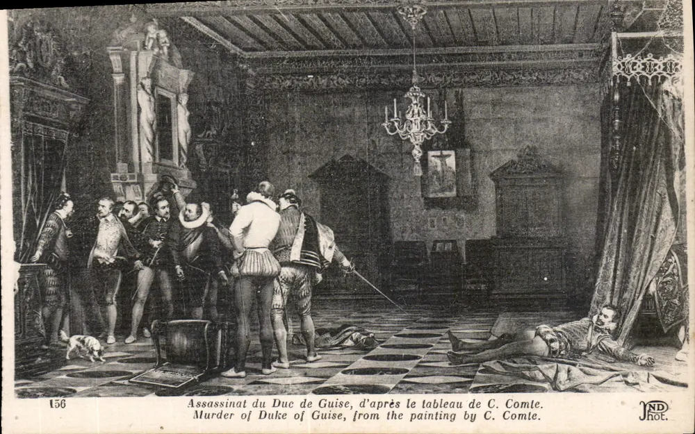Assassinato do Duque de Guise — segundo o quadro de C. Comle — JND HOT. - Frente