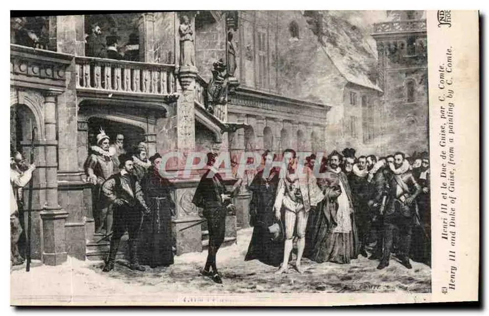 Henri III e o Duque de Guise — por C. Comte - Frente
