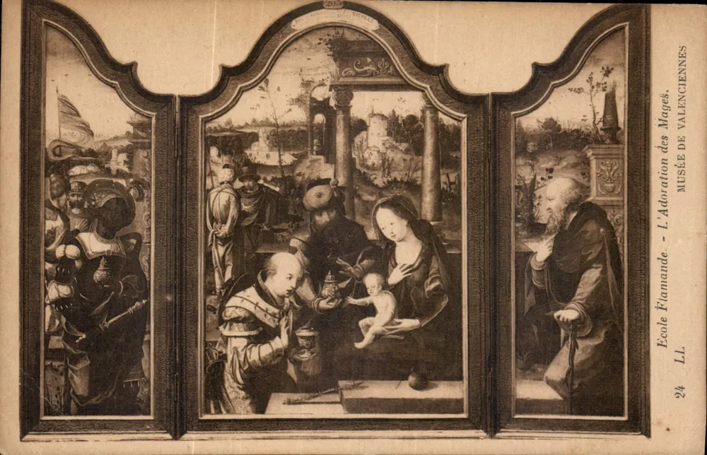 Die Anbetung der Weisen — Flämische Schule — Museum von Valenciennes - Vorderseite