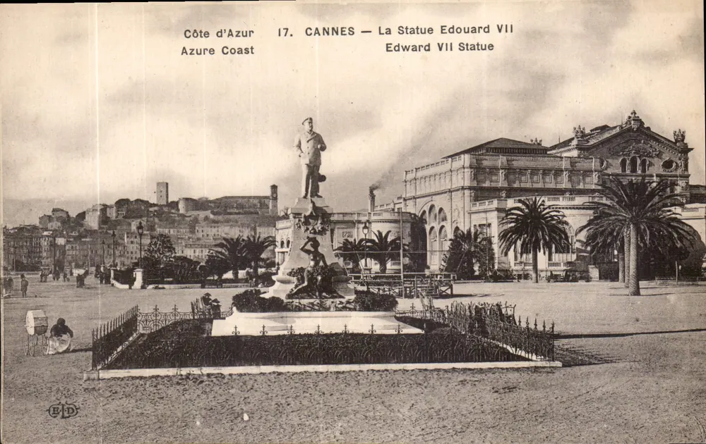 CANNES — A Estátua de Eduardo VII — Edição Taïra, Nice - Frente