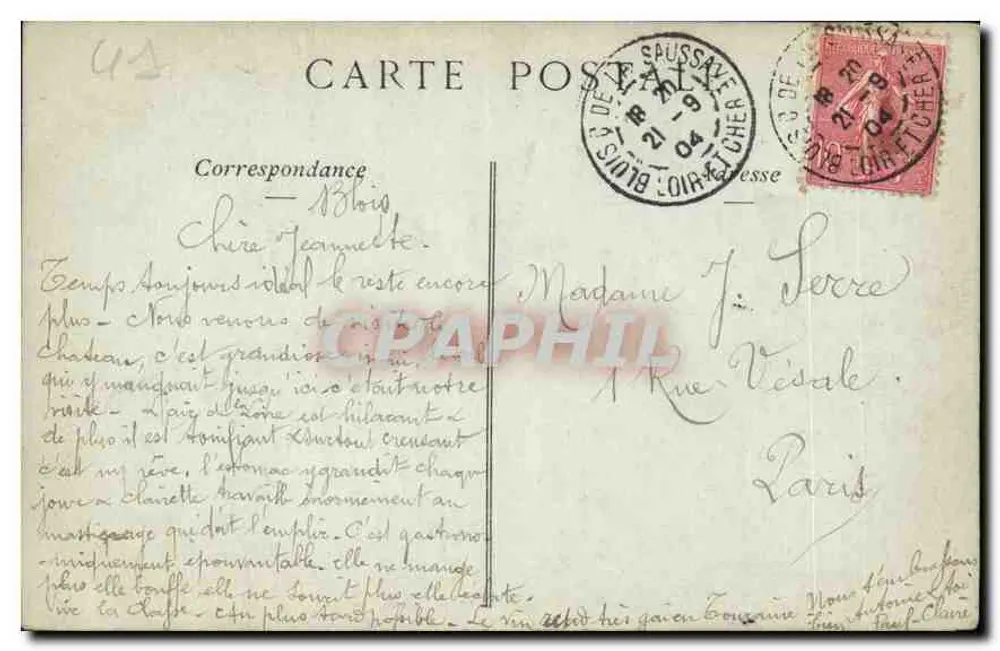 Schloss Blois, Flügel von Ludwig XII — Die Säulenreihe — Sammlung ND. Phot. - Rückseite