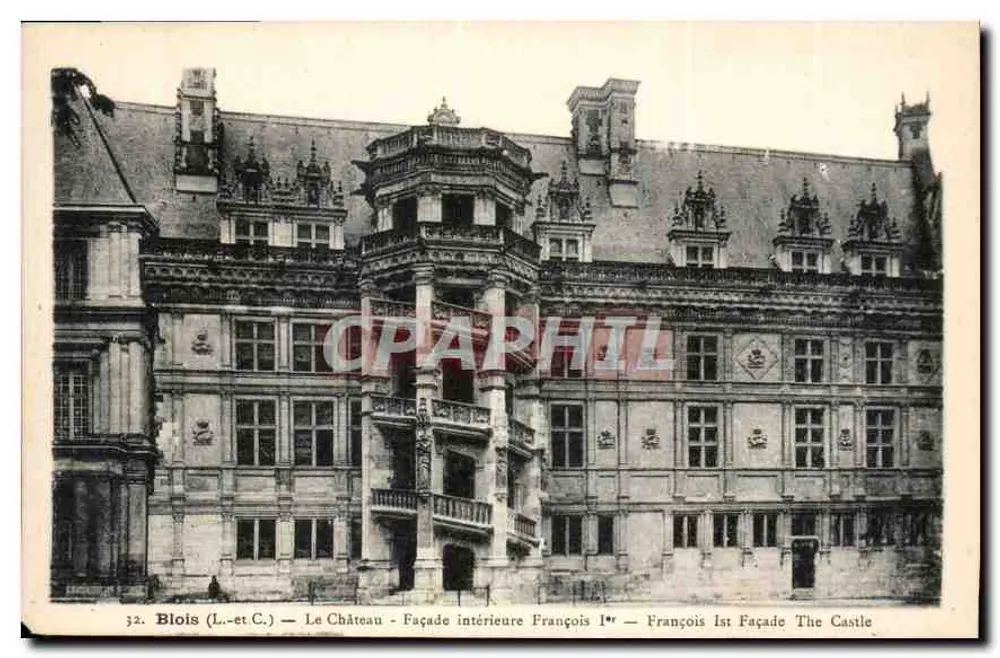 Blois — Das Schloss — Innenfassade von François Ier — Verlag L.-et C. n°32 - Vorderseite