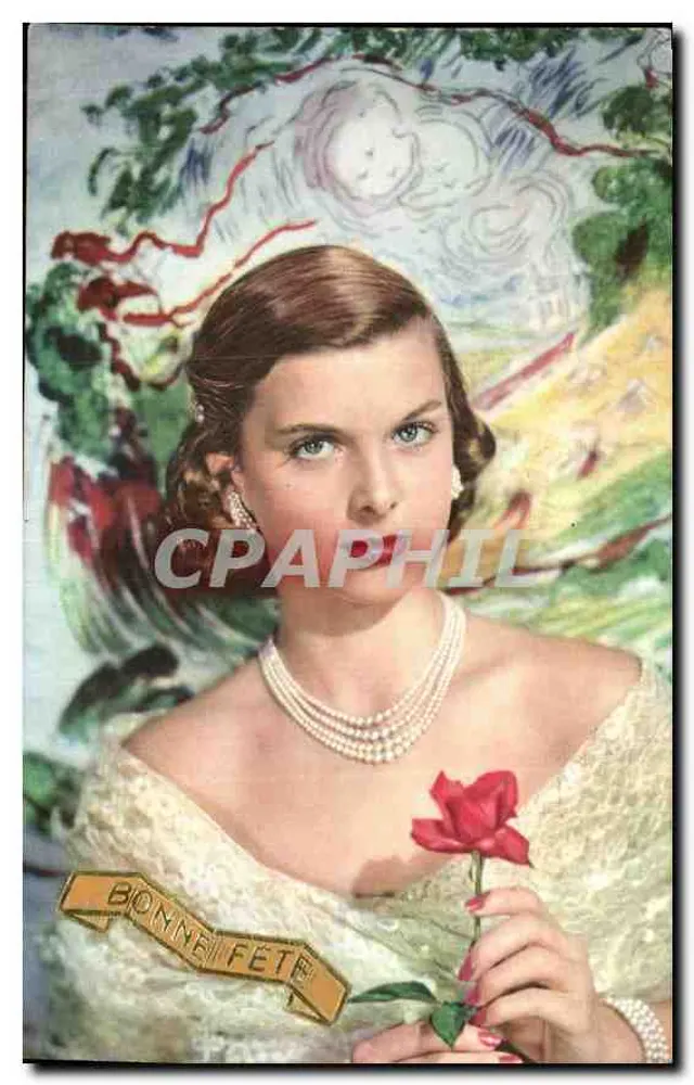 Junge Frau mit Rose — Frohe Geburtstage — 940/2 - Vorderseite