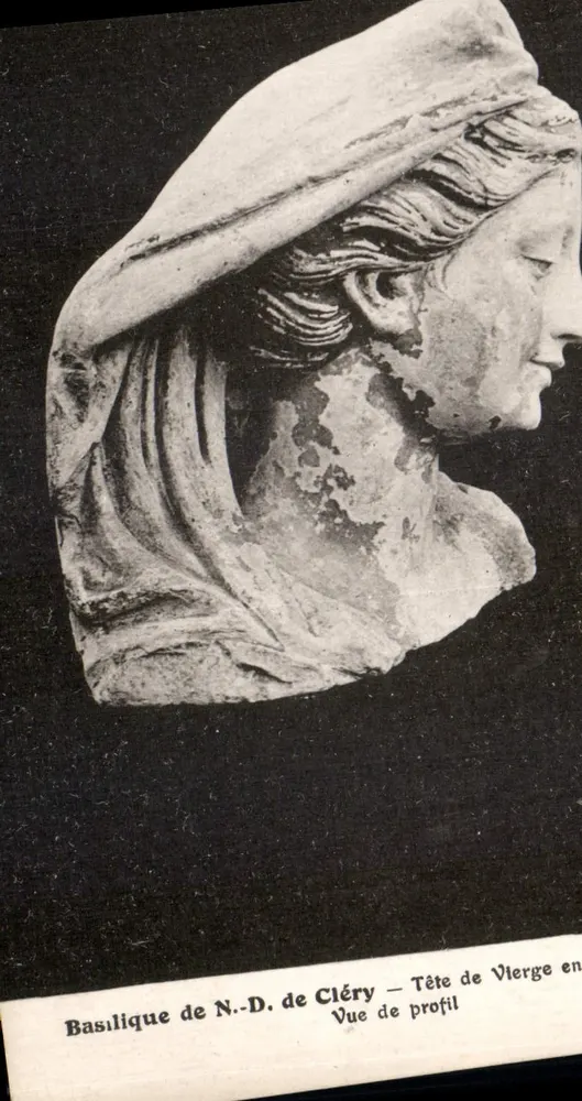 Basilika von N.-D. de Cléry — Profilansicht des Gesichts der Jungfrau - Vorderseite
