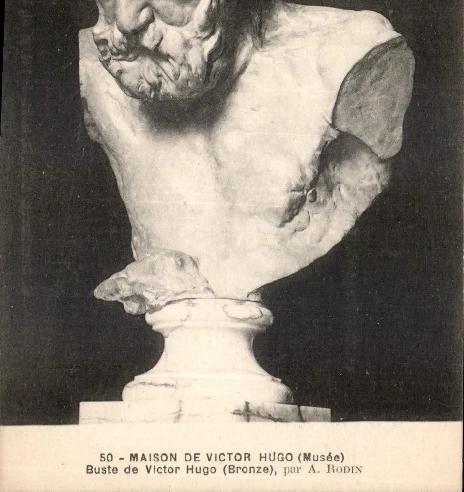 Büste von Victor Hugo (Bronze), von A. Rodin — Museum von Victor Hugo — Ausgabe G. Bouchet, Paris - Vorderseite