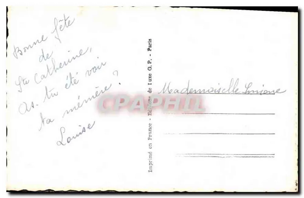 Mulher jovem sorridente — com buquê de flores — G.P. Rose n°288 - Verso