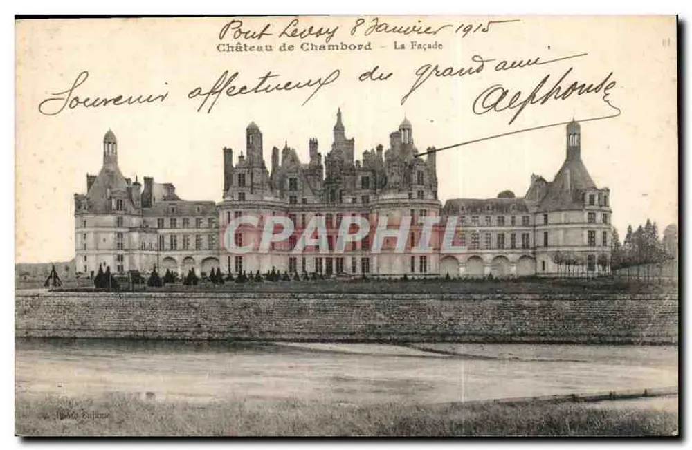 Castelo de Chambord — A Fachada — Editor: Léon Émile - Frente