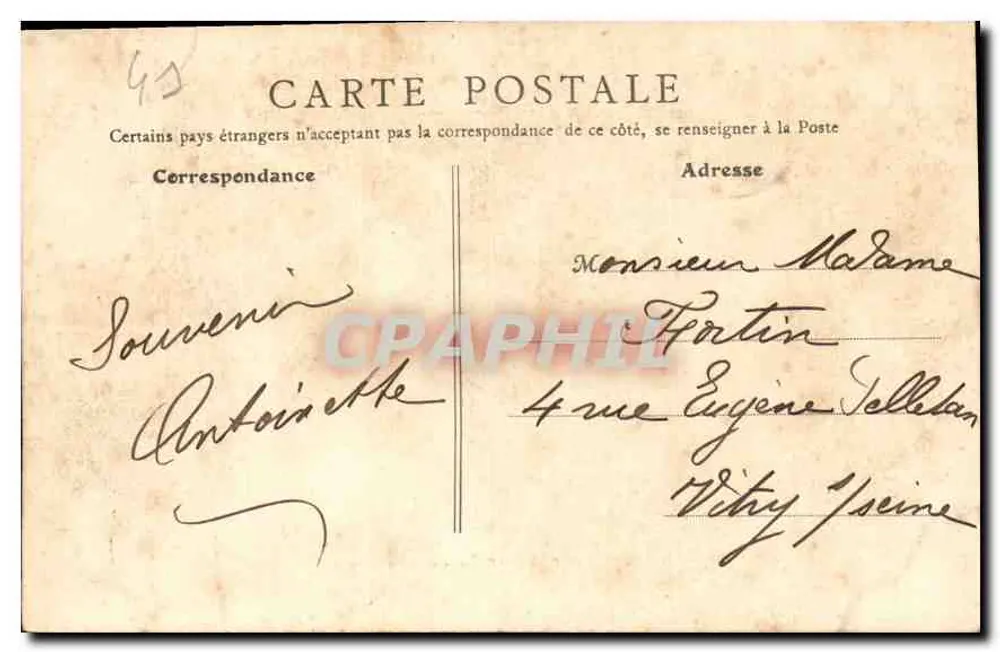 Chaumont-sur-Loire — O Castelo — B. F., Paris, n°3 - Verso