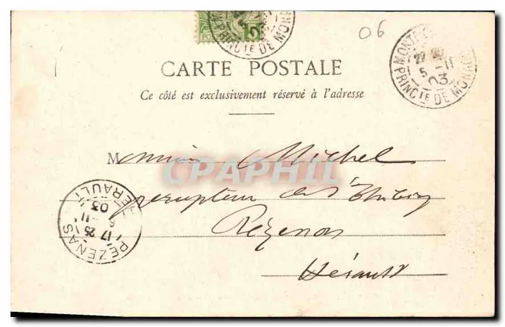 MONTE-CARLO - Das Casino und die Gärten — Edition Gilèta, photo., Nice, Nr. 720 - Rückseite
