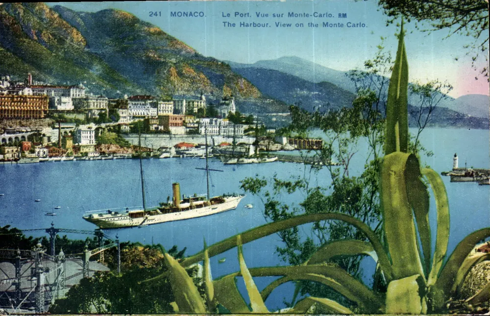 Monaco — Der Hafen. Ansicht von Monte-Carlo. RM — Éditions d'Art Rostas, Nice - Vorderseite
