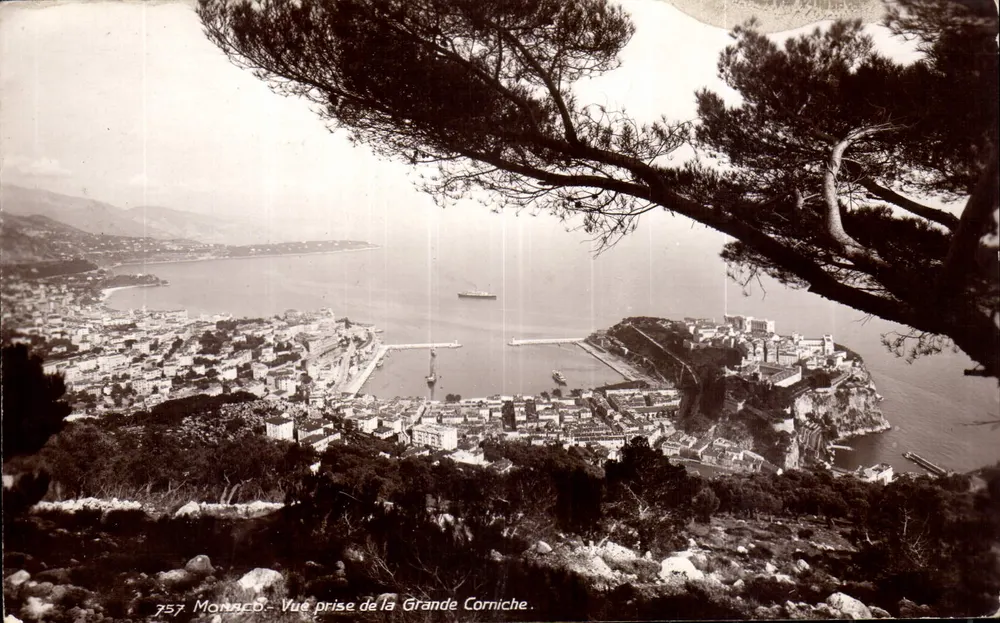 Monaco — Vista presa dalla Grande Corniche — J. Galletta, Nîmes, n°757 - Recto