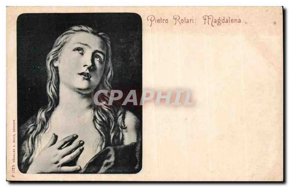 Santa Maria Madalena — Pietro Rotari — editor J. Rösch, Dresden, n° F.112b - Frente