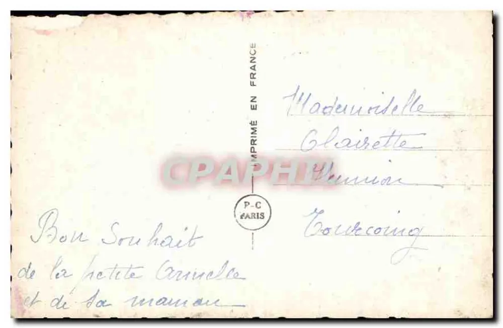 Frau mit Blumenbouquet — Verlag Berne Fête, Nr. 5718 - Rückseite