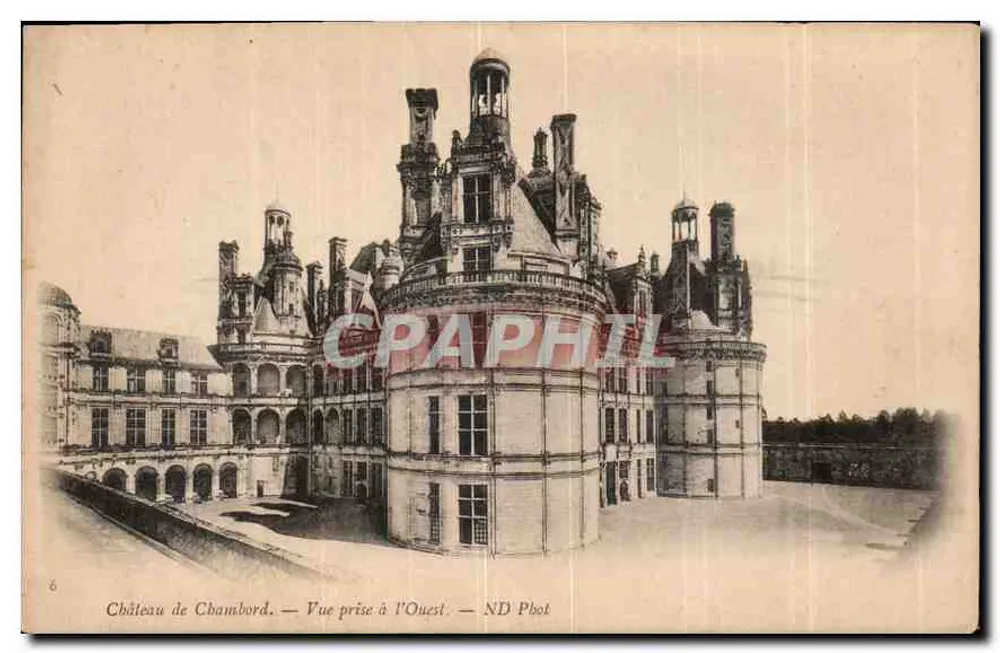 Schloss Chambord — Ansicht vom Westen — ND Phot - Vorderseite