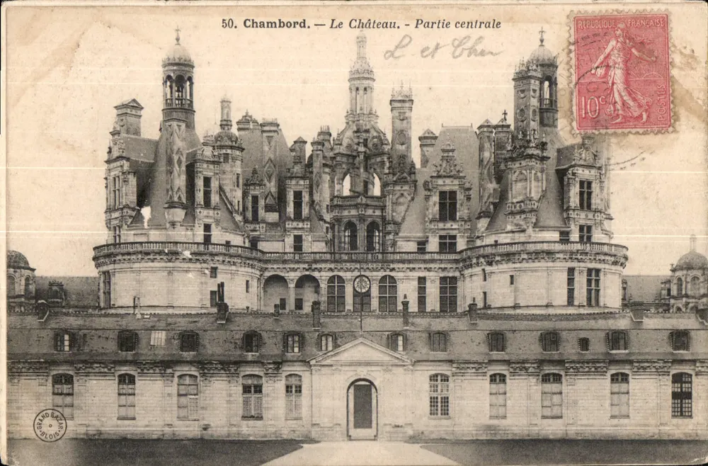 Chambord — O Castelo — Parte central — Editor: Grand & Van Sloots - Frente