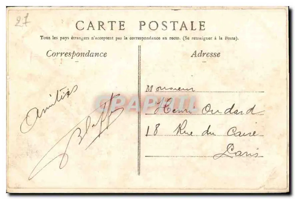 Chambord — O Castelo — Parte central — Editor: Grand & Van Sloots - Verso