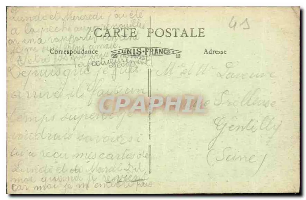 Cheverny - O Castelo — Edição A. G. — n° 500 - Verso