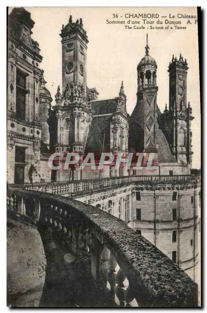 Chambord — Das Schloss — Gipfel einer Donjon-Turm — A. P. — n°36 - Vorderseite