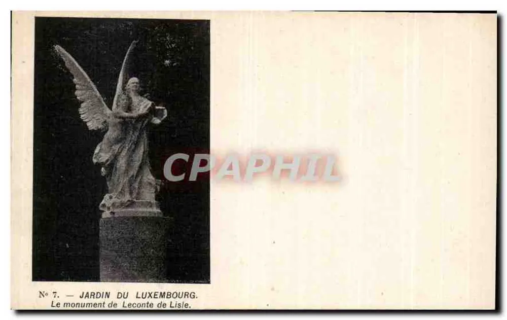Luxemburggarten — Den Denkmal von Leconte de Lisle — n°7 - Vorderseite