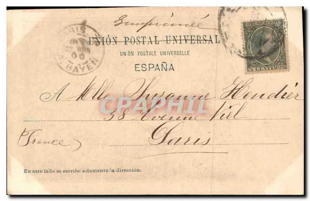 A Virgem do Rosário — obra de Murillo — editor Hauser y Menet, Madrid, n° 598 - Verso