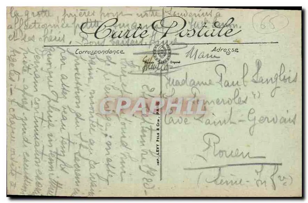 Lourdes — A Basílica — O Gave — LL. — n° 317 - Verso