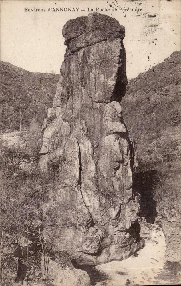 Arredores de ANNONAY — A Roche de Péréandre — Editor Papy Herbe, Annnonay - Frente