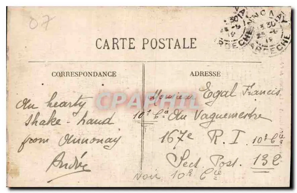 Arredores de ANNONAY — A Roche de Péréandre — Editor Papy Herbe, Annnonay - Verso