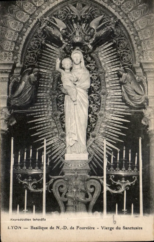 LYON — Basilika Unserer Lieben Frau von Fourvière — Jungfrau des Heiligtums - Vorderseite