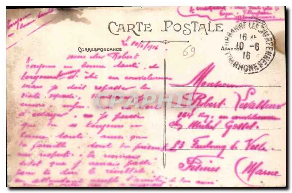 LYON — Panoramablick von Fourvière — Garrier, Verlag, Modell registriert - Rückseite